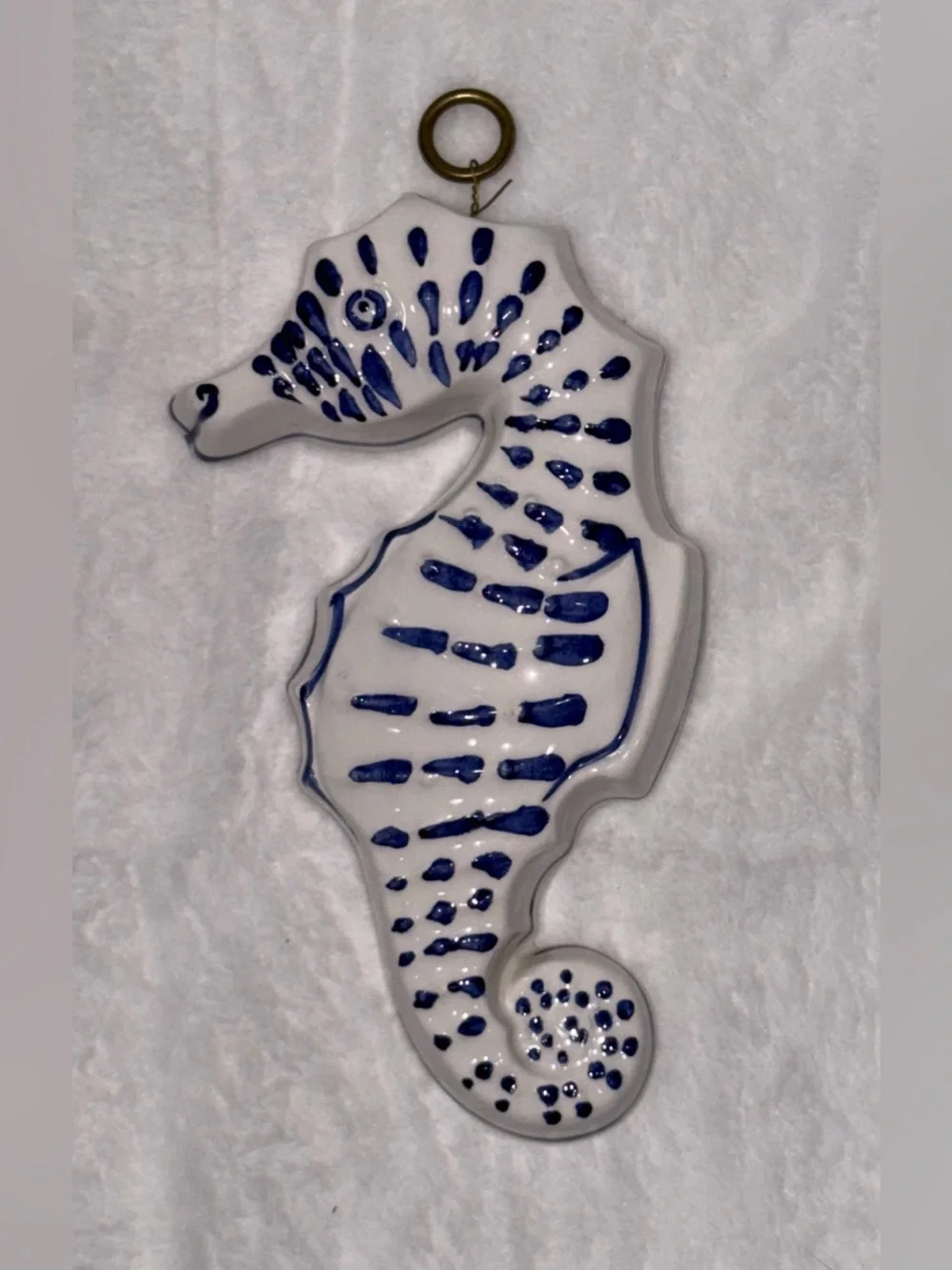 Vintage Set of 5 Bassano Ceramic Sea Life Wall Plaques Made In Italy. Farmhouse